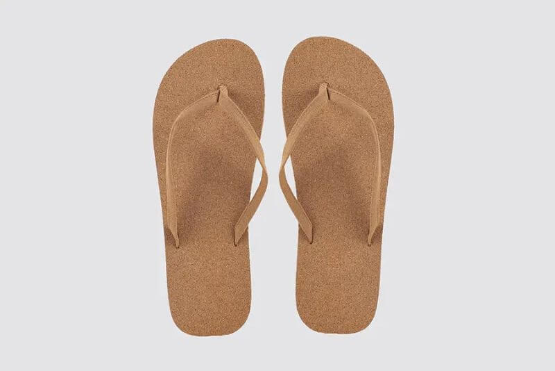 Σαγιονάρες Cork Sandal για κέντρα ευεξίας, SPA, ξενοδοχεία, με καφέ ιμάντες